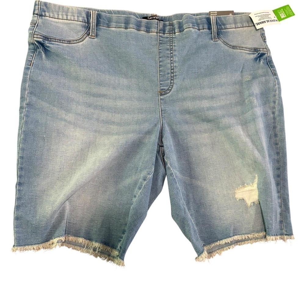 George Light Blue Jean Shorts for Men. 2X
